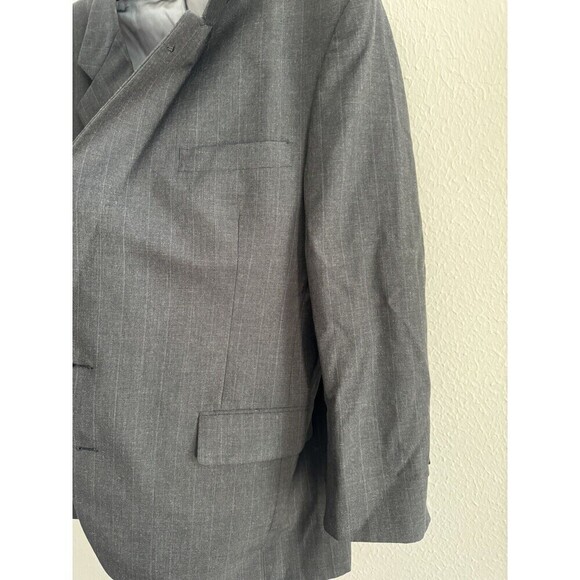Jos A Bank 100% pure Wool Suit Jacket + Pants Pleated Gray Classic USA MADE - Picture 8 of 16